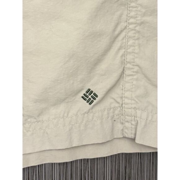 Columbia Mens Convertible Zip Off Leg Pants 42x30 Beige Outdoors Fish Gorpcore - Picture 2 of 9